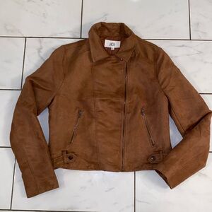 Jack faux suede short zip jacket